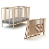 Lit bébé pliant - 60 x 120 cm - WEBABY - FLEX - Hetre brut