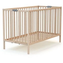 Lit bébé pliant - 60 x 120 cm - WEBABY - FLEX - Hetre brut