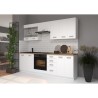 ATLAS Meuble bas 4 tiroirs - Décor blanc - L40 x P52x H82 - Plan de t