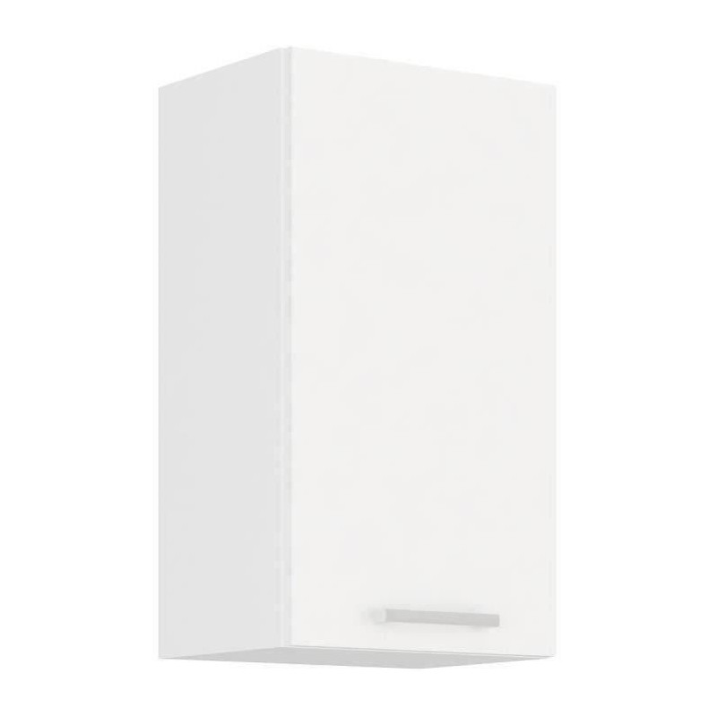 ATLAS Meuble haut 1 porte - Décor blanc - L 40cm