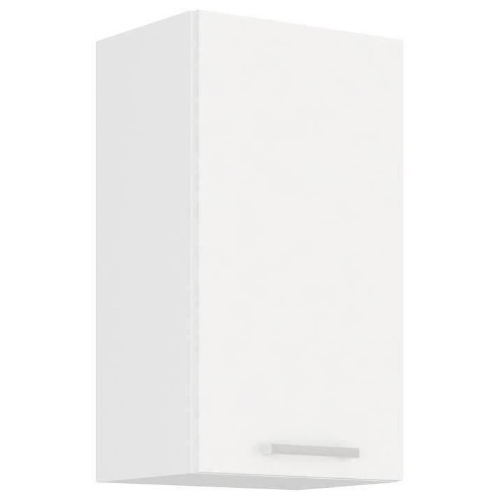 ATLAS Meuble haut 1 porte - Décor blanc - L 40cm ATLAS Meuble haut 1 porte - Décor blanc - L 40cm