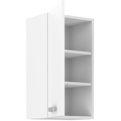 ATLAS Meuble haut 1 porte - Décor blanc - L 40cm