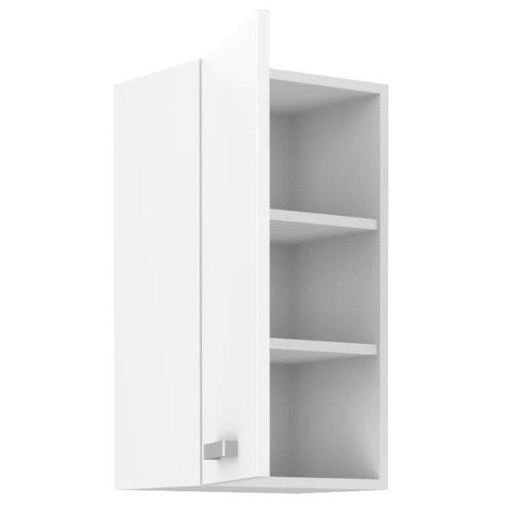 ATLAS Meuble haut 1 porte - Décor blanc - L 40cm ATLAS Meuble haut 1 porte - Décor blanc - L 40cm