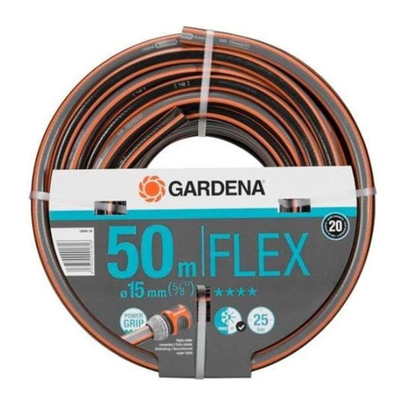 GARDENA Tuyau d'arrosage Comfort FLEX – Longueur 50m – Ø15mm –