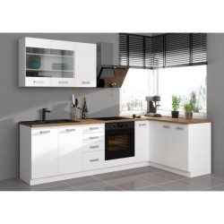 ATLAS Meuble haut 1 porte - Décor blanc - L 40cm
