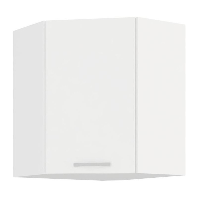 ATLAS Meuble haut d'angle - Décor blanc - L58 x L58 cm ATLAS Meuble haut d'angle - Décor blanc - L58 x L58 cm