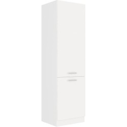 ATLAS Colonne de cuisine 2 portes - L 60 x P 58 x H 210 cm - Décor bl