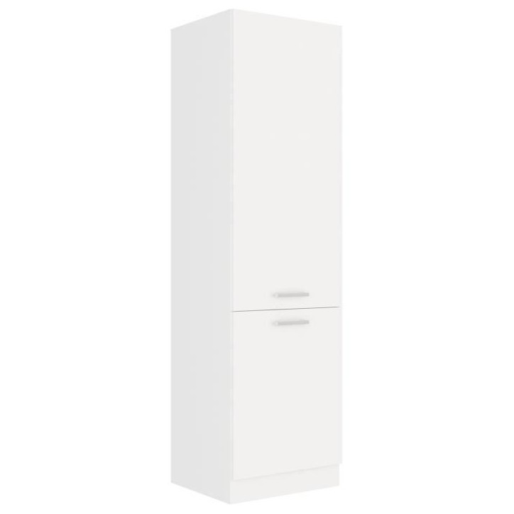 ATLAS Colonne de cuisine 2 portes - L 60 x P 58 x H 210 cm - Décor blanc