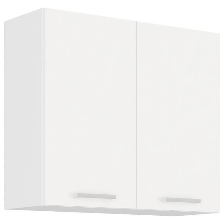 ATLAS Meuble haut 2 portes battantes - Décor blanc - L80 x P31 x H72 ATLAS Meuble haut 2 portes battantes - Décor blanc - L80 x P31 x H72