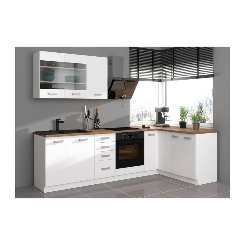 ATLAS Cuisine complete d'angle 8 éléments (reversible droit / gauche ATLAS Cuisine complete d'angle 8 éléments (reversible droit / gauche