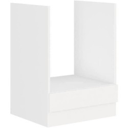 ATLAS Meuble four - Décor blanc - L60 x P52 x H82 cm - Plan de travai