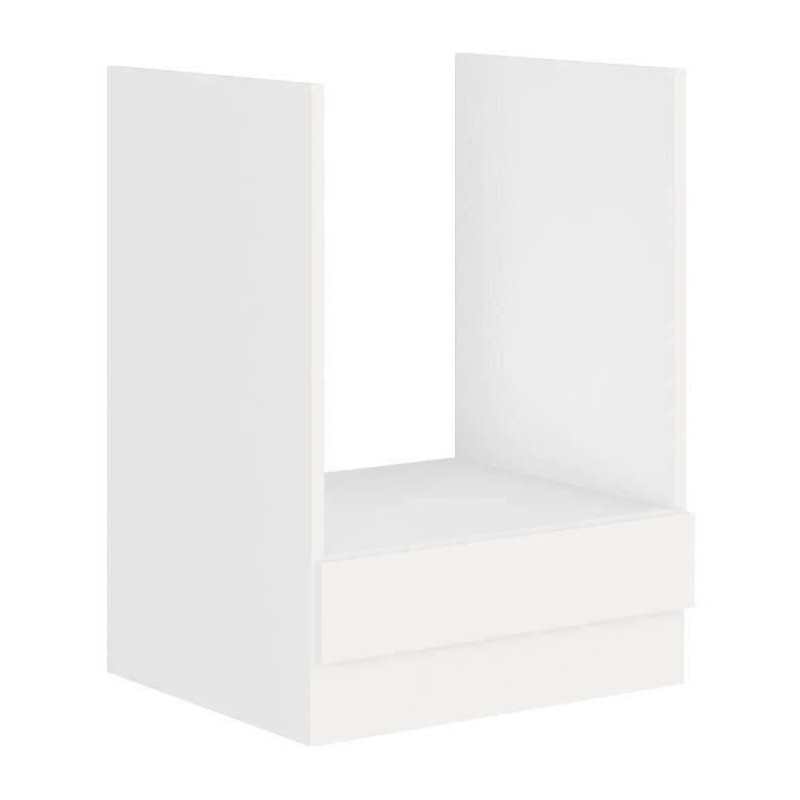ATLAS Meuble four - Décor blanc - L60 x P52 x H82 cm - Plan de travai