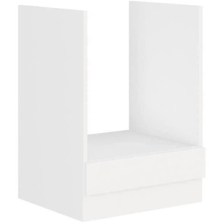 ATLAS Meuble four - Décor blanc - L60 x P52 x H82 cm - Plan de travai