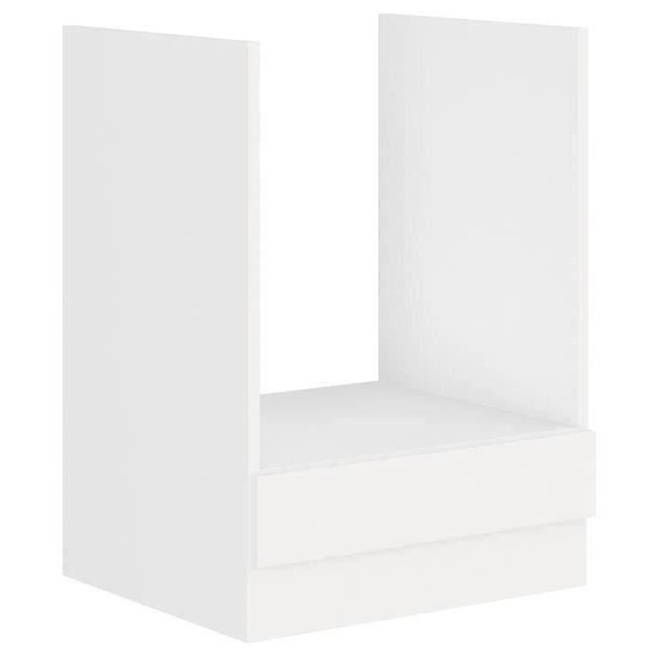 ATLAS Meuble four - Décor blanc - L60 x P52 x H82 cm - Plan de travail non inclus ATLAS Meuble four - Décor blanc - L60 x P52 x H82 cm - Plan de travail non inclus