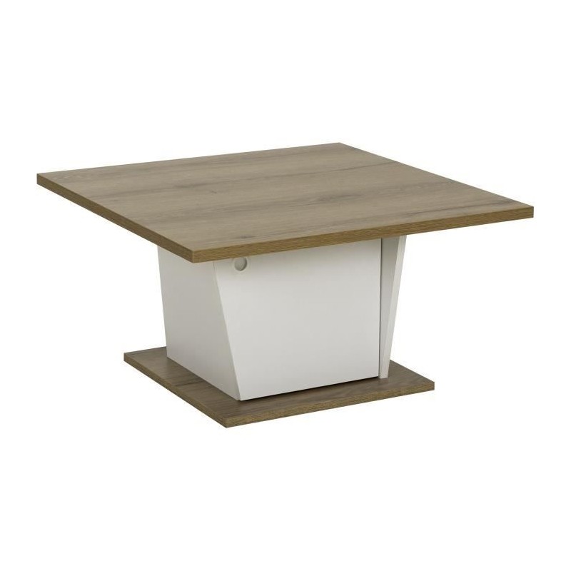 Table basse bar - ATOS - Carré - Chene Helvezia / Blanc - 69 x 69 x 3 Table basse bar - ATOS - Carré - Chene Helvezia / Blanc - 69 x 69 x 3