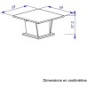 Table basse bar - ATOS - Carré - Chene Helvezia / Blanc - 69 x 69 x 3