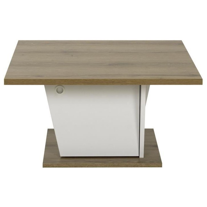 Table basse bar - ATOS - Carré - Chene Helvezia / Blanc - 69 x 69 x 38 cm Table basse bar - ATOS - Carré - Chene Helvezia / Blanc - 69 x 69 x 38 cm