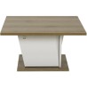 Table basse bar - ATOS - Carré - Chene Helvezia / Blanc - 69 x 69 x 3