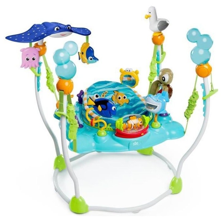 DISNEY BABY -NEMO- Aire d'éveil bébé multi-jouets, Cadeau Noel bébé, pivotant a 360° 13 jeux interactives Disney