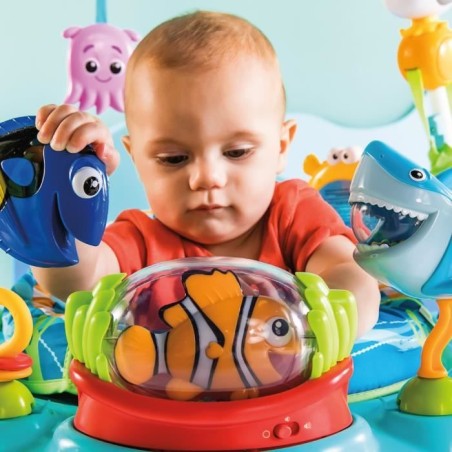 DISNEY BABY -NEMO- Aire d'éveil bébé multi-jouets, Cadeau Noel bébé, pivotant a 360° 13 jeux interactives Disney