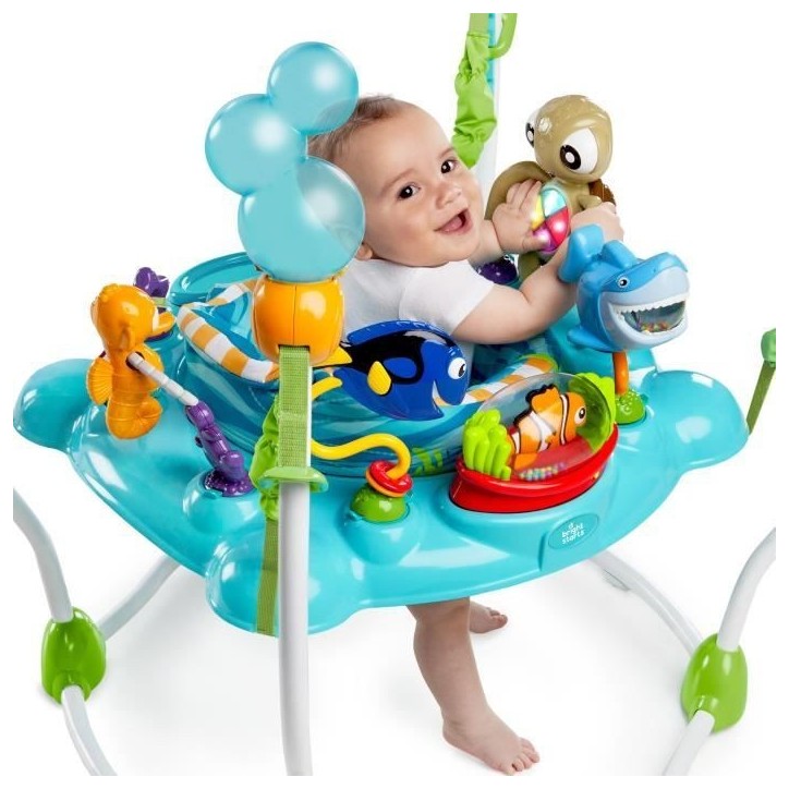DISNEY BABY -NEMO- Aire d'éveil bébé multi-jouets, Cadeau Noel bébé, pivotant a 360° 13 jeux interactives Disney
