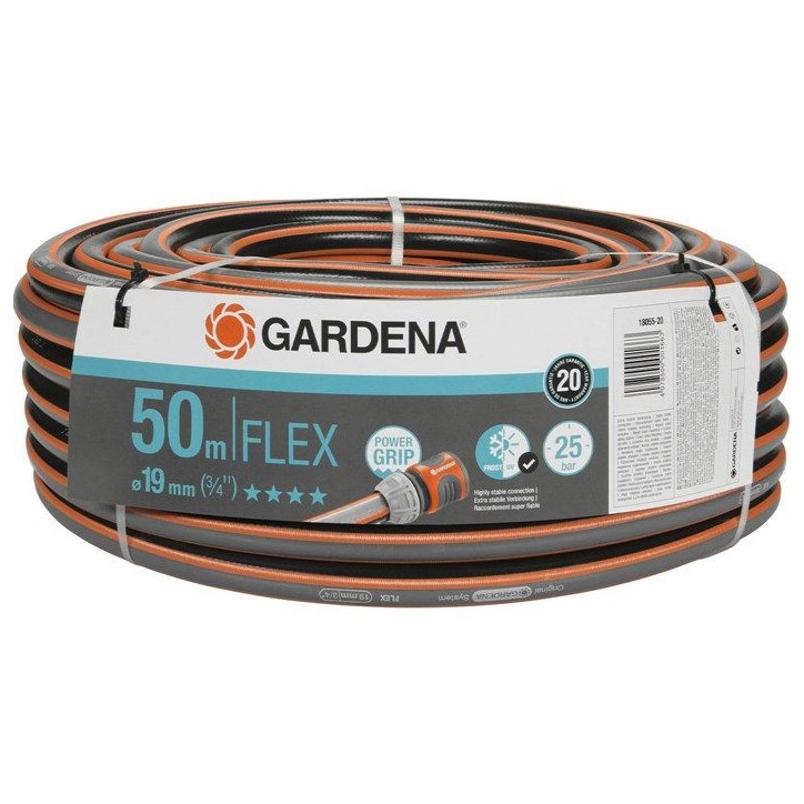 GARDENA Tuyau d'arrosage Comfort FLEX – Longueur 50m – Ø19mm – Anti noeud et indéformable – Garantie 20 ans (18055-20)