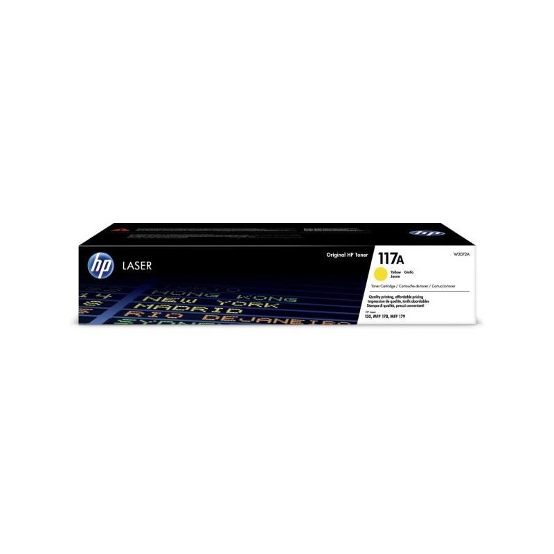 Cartouche de toner jaune HP 117A W2072A pour imprimantes Laser 150 et