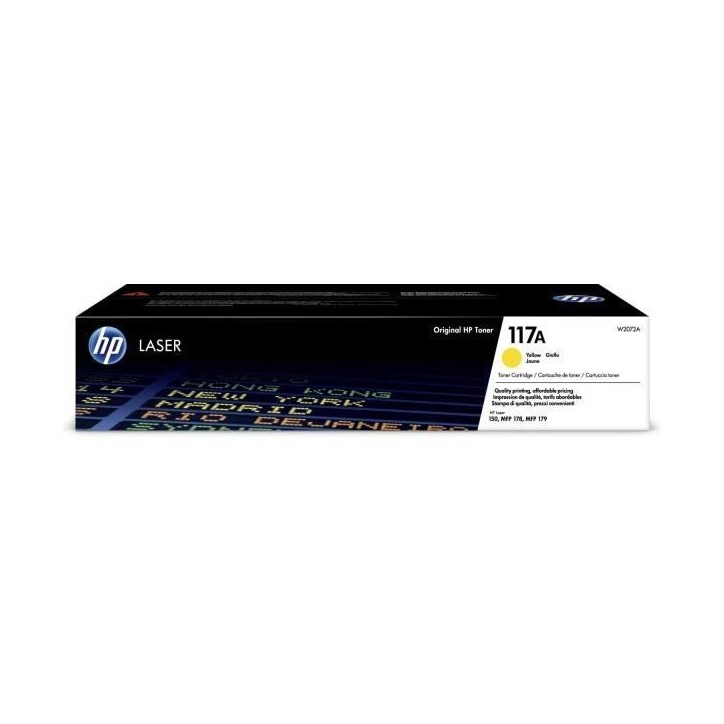 Cartouche de toner jaune HP 117A W2072A pour imprimantes Laser 150 et multifonctions Laser 178/179