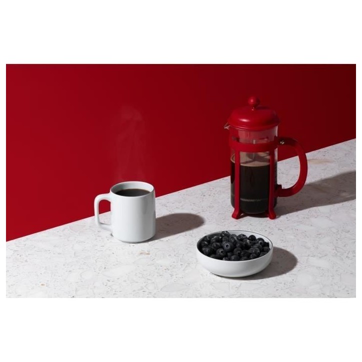 Cafetiere a piston - BODUM - Java - Monture et couvercle en plastique - 3 tasses - 0.35 l - Rouge Cafetiere a piston - BODUM - Java - Monture et couvercle en plastique - 3 tasses - 0.35 l - Rouge