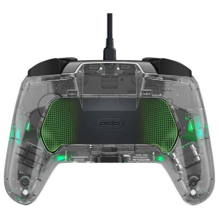 Manette filaire pour Nintendo Switch - PDP - Afterglow - Éclairage LED - Transparent