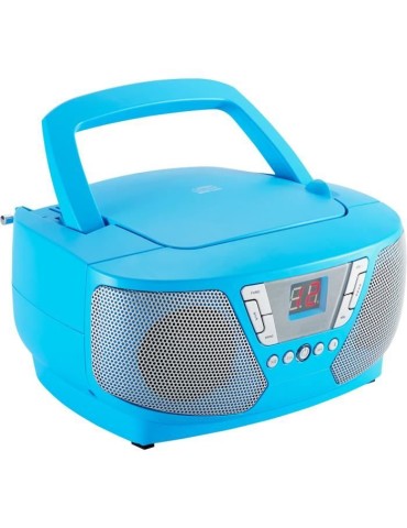 Lecteur Radio CD Portable - BIGBEN INTERACTIVE - CD60BLSTICK - Bleu + Stickers