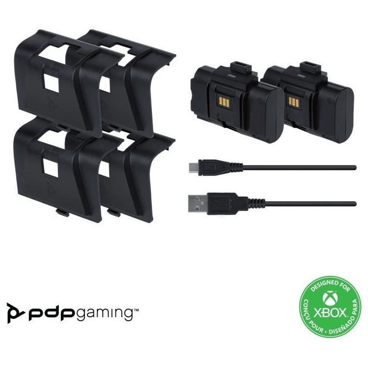 Kit Play & Charge pour manette - PDP - Xbox One et Series X|S - Noir Kit Play & Charge pour manette - PDP - Xbox One et Series X|S - Noir