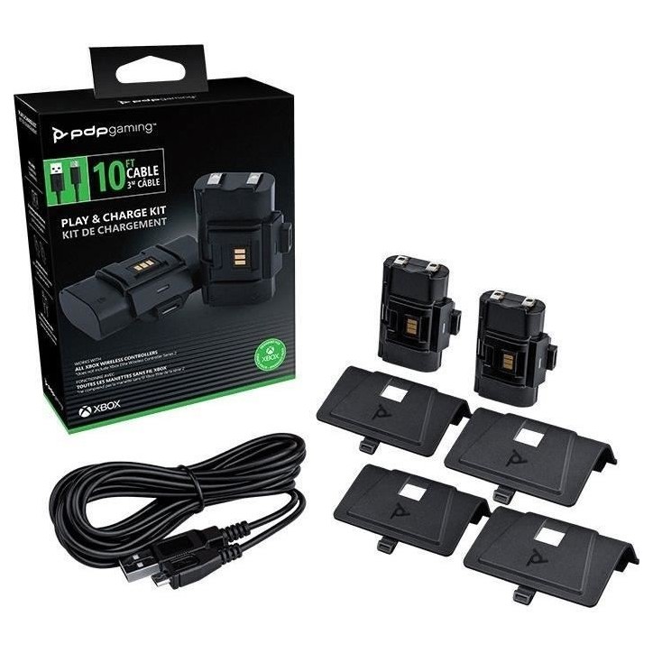 Kit Play & Charge pour manette - PDP - Xbox One et Series X|S - Noir Kit Play & Charge pour manette - PDP - Xbox One et Series X|S - Noir