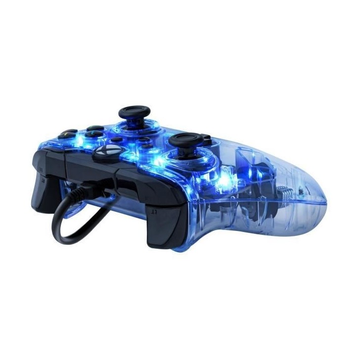Manette de jeu - Xbox Series X|S, Xbox One et PC - LED Afterglow - Filaire - PDP - Transparent