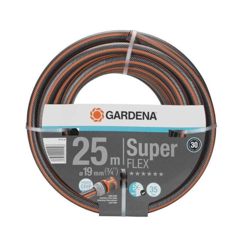 GARDENA Tuyau d'arrosage Premium SuperFLEX – Longueur 25m – Ø19mm