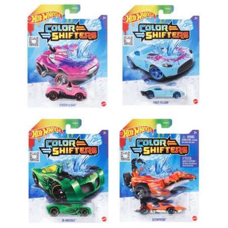 HOT WHEELS Véhicule Color Shifter, modele aléatoire, Change de couleur avec l'eau - Petite Voiture - 3 ans et + - Hot Wheels