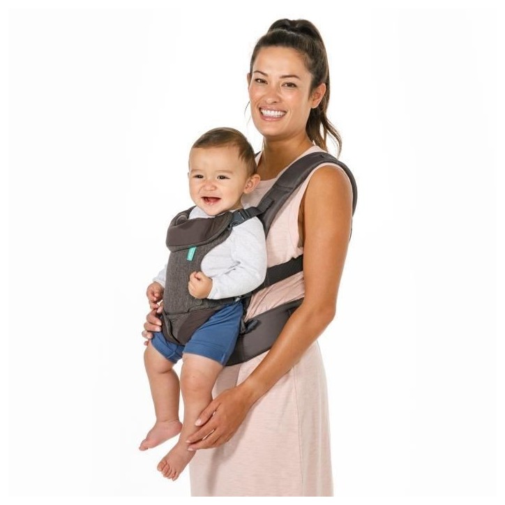 Porte bébé Flip ergonomique 4 en 1 gris - INFANTINO - Flip ergonomique 4 en 1 - Polyester - De 3,6 a 14,5 kg