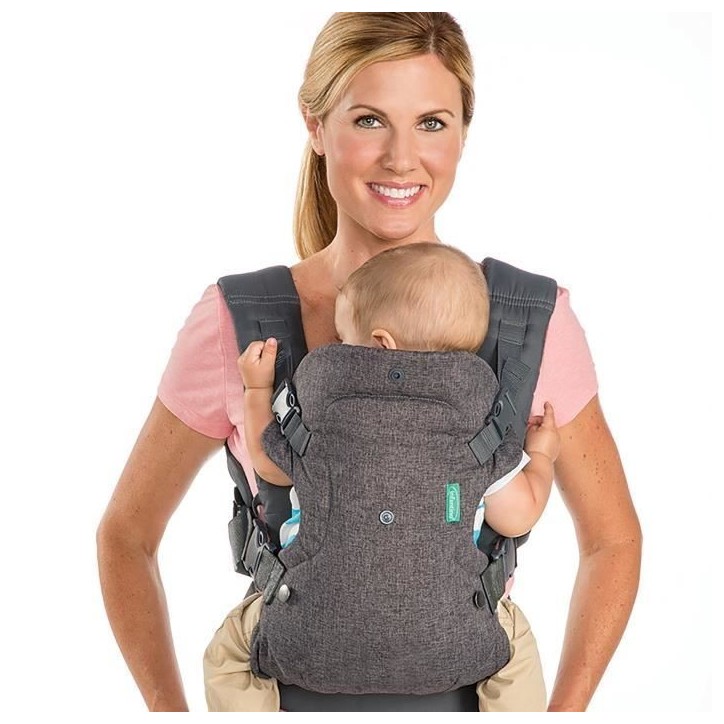 Porte bébé Flip ergonomique 4 en 1 gris - INFANTINO - Flip ergonomique 4 en 1 - Polyester - De 3,6 a 14,5 kg