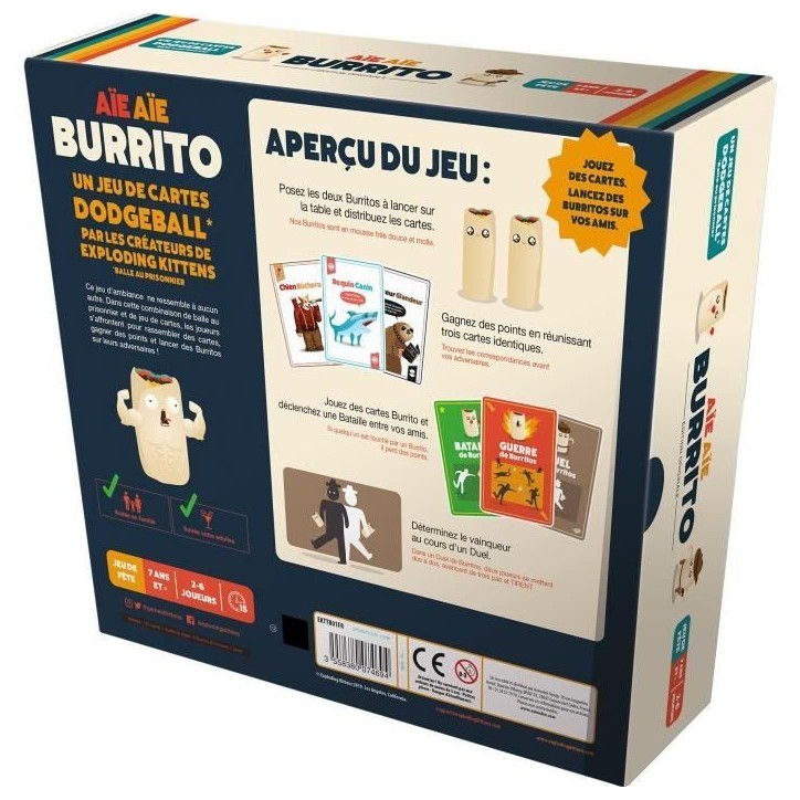 Jeu de société - ASMODEE - Aie Aie Burrito (Edition 2022) - Ambiance - 3 a 6 joueurs