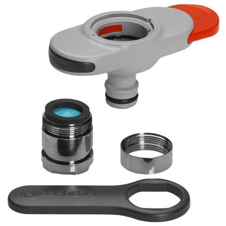 Adaptateur de robinet d'intérieur GARDENA - Raccordement filetage mâle M22 ou femelle M24 - Garantie 5 ans