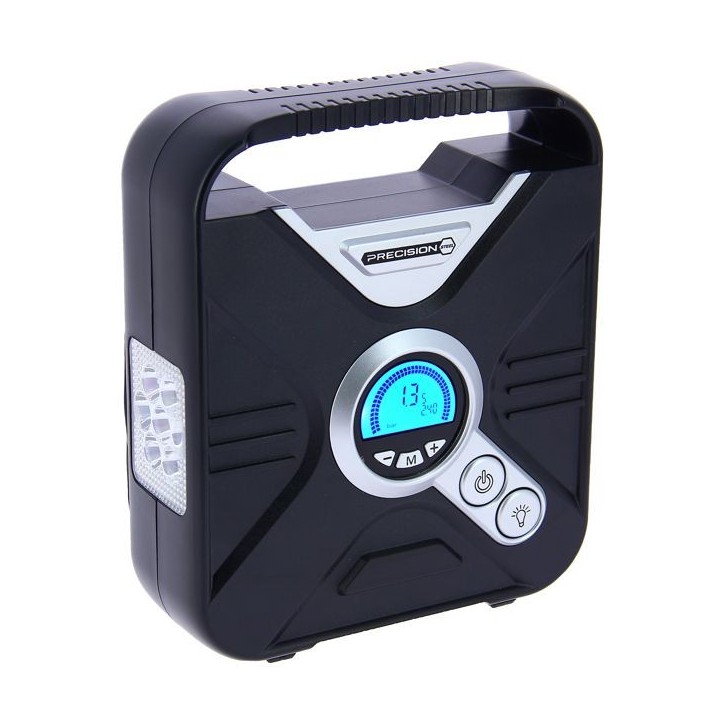 Compresseur programmable Mai 7 bars / 12V - PRECISION STEEL - Programmable - Affichage Digital - pneus, auto/moto/velo - Ballons