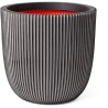 CAPI EUROPE Pot de fleurs boule GROOVE NL - 43x41 cm - Anthracite