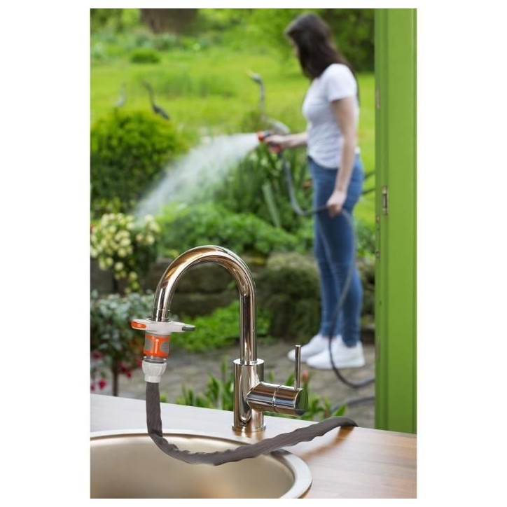 Adaptateur de robinet d'intérieur GARDENA - Raccordement filetage mâle M22 ou femelle M24 - Garantie 5 ans