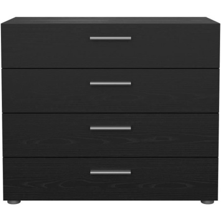 Commode - 4 tiroirs - Noir - L80,2 x P40,25 x H68,1 cm