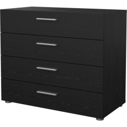 Commode - 4 tiroirs - Noir - L80,2 x P40,25 x H68,1 cm