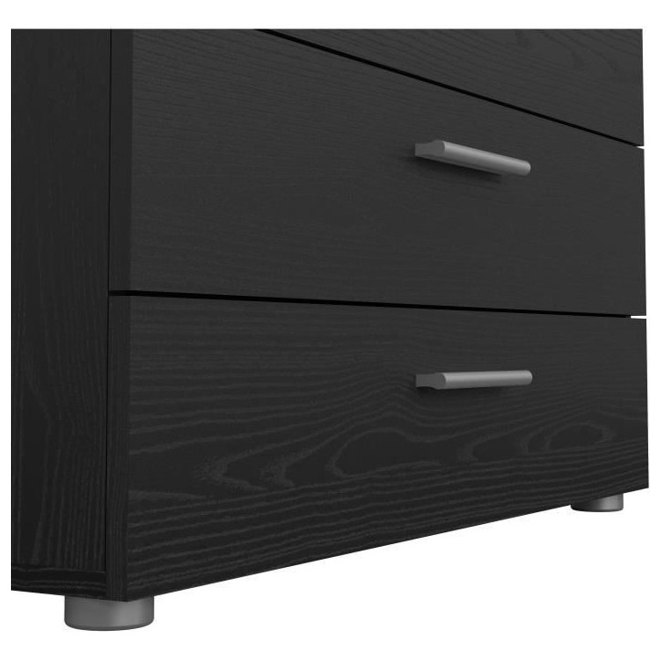 Commode - 4 tiroirs - Noir - L80,2 x P40,25 x H68,1 cm Commode - 4 tiroirs - Noir - L80,2 x P40,25 x H68,1 cm