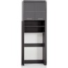 Meuble pour machine a laver - 2 portes - Gris Brillant - L63 x P24 x H