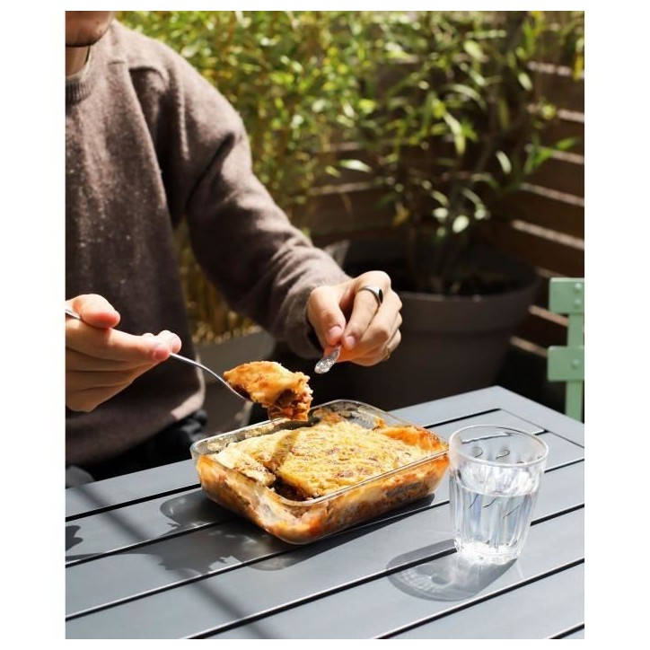 Lot de 8 plats de conservation - PYREX - Cook & Freeze - Verre - Rectangulaire - Couvercle spécial congélation