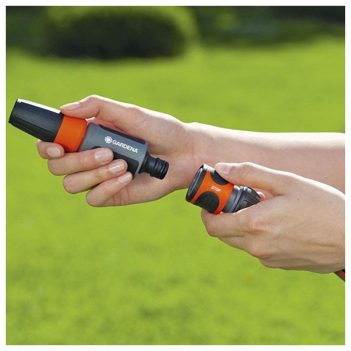 Raccord d'arrosage Aquastop GARDENA pour tuyau Ø19mm - Anti écoulement d'eau - Power Grip - Garantie 5 ans Raccord d'arrosage Aquastop GARDENA pour tuyau Ø19mm - Anti écoulement d'eau - Power Grip - Garantie 5 ans