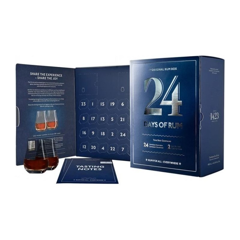 Coffret cadeau dégustation Rhum - 24 Days of Rum - 24 rhums du monde